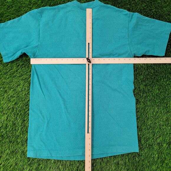 Vintage 90s MOD Stripes Blank Shirt S/M 20x28 Blue USA - Picture 3 of 13